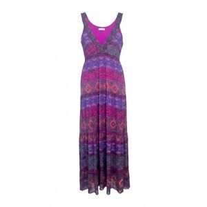 Anthropologie Weston Women's Size S Rubis Maxi Dress Tribal Print Sleeveless